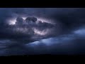 Night Time Rain Thunder &amp; Lightning Storm On A Radio Tower Lit Mountain | Fall Asleep In 10 Minutes