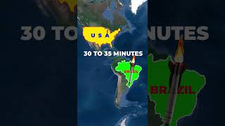 The Distance Between USA And Brazil #brazil #usa