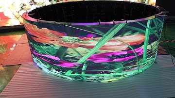 Cylindrical Soft Large Flexible Indoor Led Video Wall Display Screens  P2.5