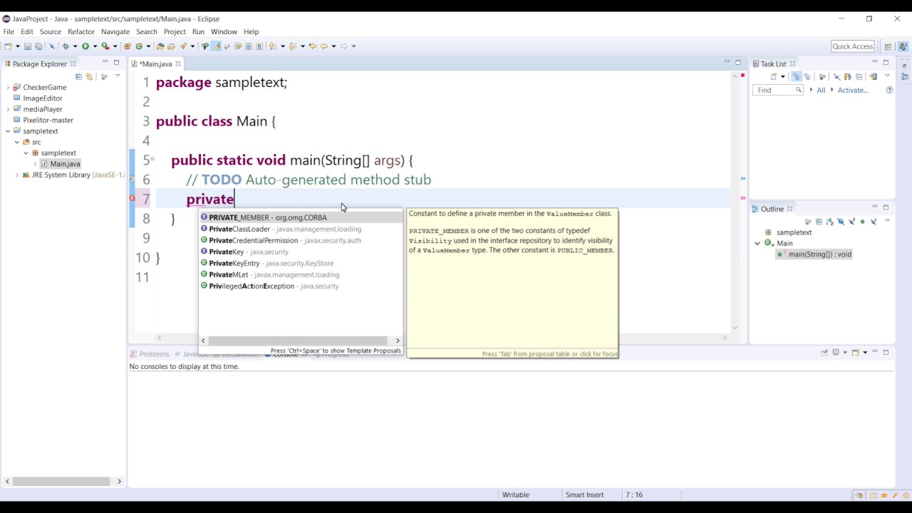 How To Turn On Code Suggestion In Eclipse Java