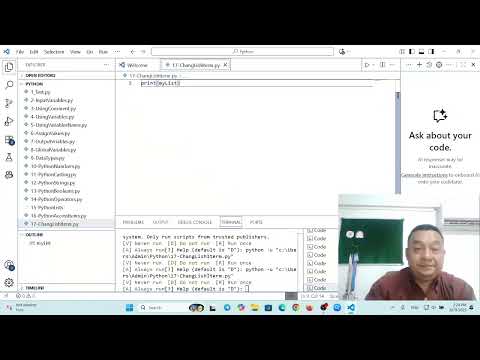 Python Developer -  Python Lists - Change List Items | Tutorial 17