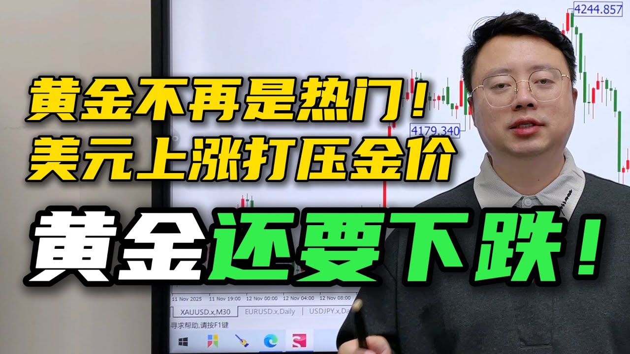 黄金不再是市场最热门品种！美元上涨打压金价！黄金后市还要大跌！