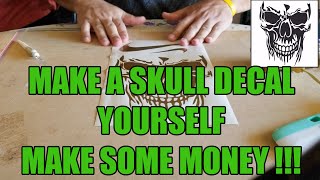 Making A Skull Vinyl Decal To Sell Online And Make Some Money