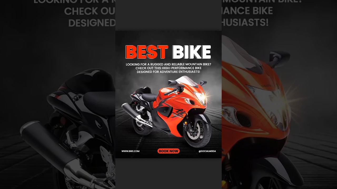 How to make a bike poster design just in one minute