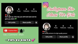 Instagram bio ideas for girls 🌈 | Aesthetic bios | Bio ideas | Short, cute bios | Tips by rikta ❤️ screenshot 2