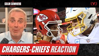 Reaction to Patrick Mahomes \& Chiefs beating Justin Herbert \& Chargers | Colin Cowherd Podcast