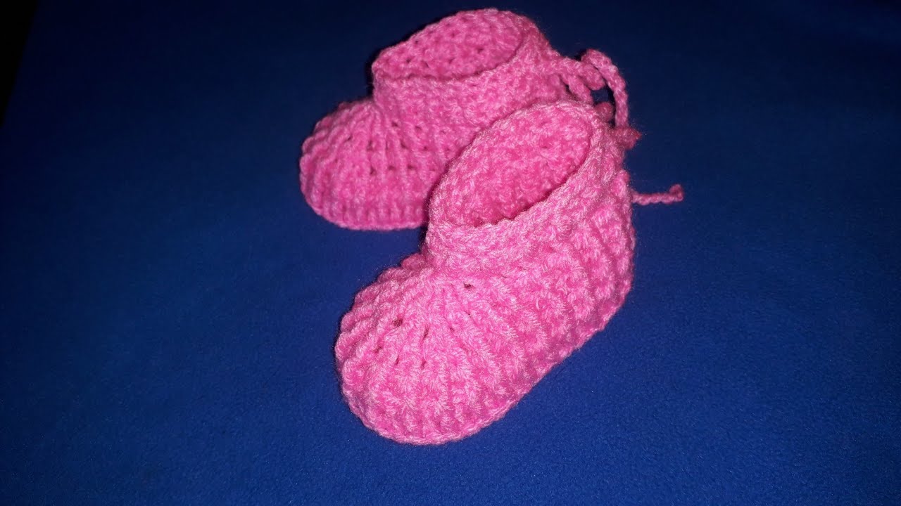 මාස 3-6 වයසෙ චූටි බබාලට ලස්සන වූල් සපත්තු දෙකක්  ගොතමු  (crochet baby shoes  for 3-6 months babies)