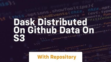 Dask distributed on github data on s3