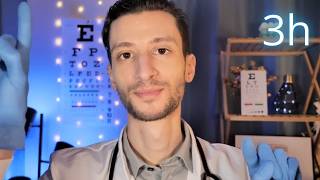 ASMR 3h Medical exams - CNE, doctor, eye exam, ear exam (compilation)