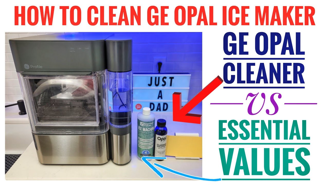 SETUP GE Profile 2.0 Opal Nugget Ice Maker CLEAN WITH BLEACH WATER