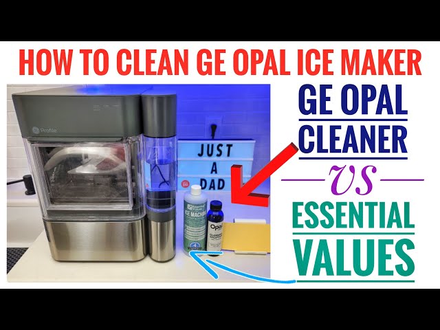 SETUP GE Profile 2.0 Opal Nugget Ice Maker CLEAN WITH BLEACH WATER