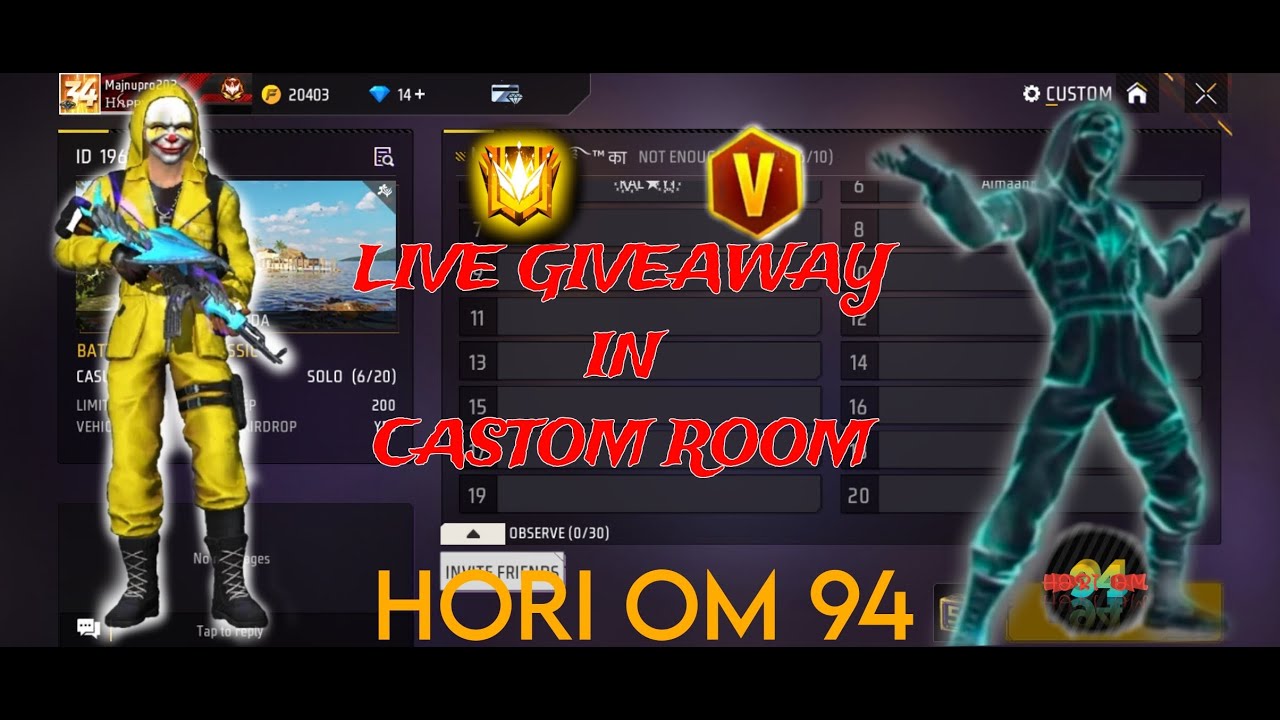 Hari om 94 Live Stream Giveaway And Redeem Code Giveaway 🎉🙏🎆🎊🥰😌🥺🫠🎉🙏🎆