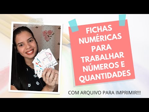 FICHAS NUMÉRICAS PARA TRABALHAR NÚMEROS E QUANTIDADES || Com molde pronto para imprimir