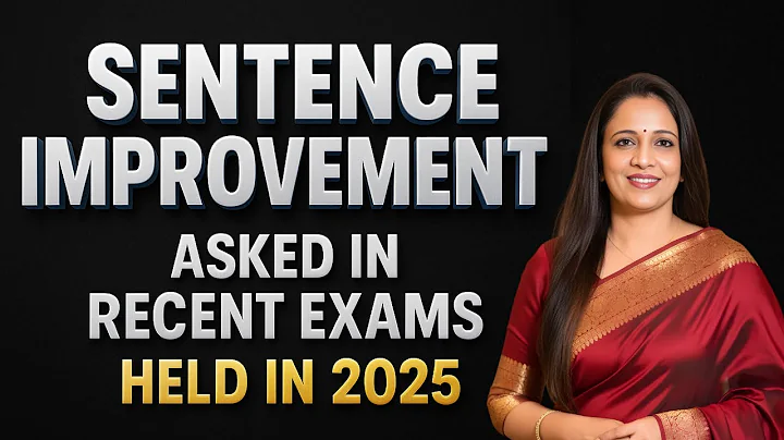 Sentence improvement  asked in recent Exams held in 2025 || Eduquity Pattern | Rani Ma'am