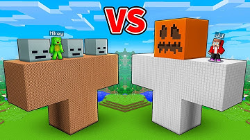 JJ and Mikey: WITHER vs GOLEM GIANT BATTLE in Minecraft - Maizen