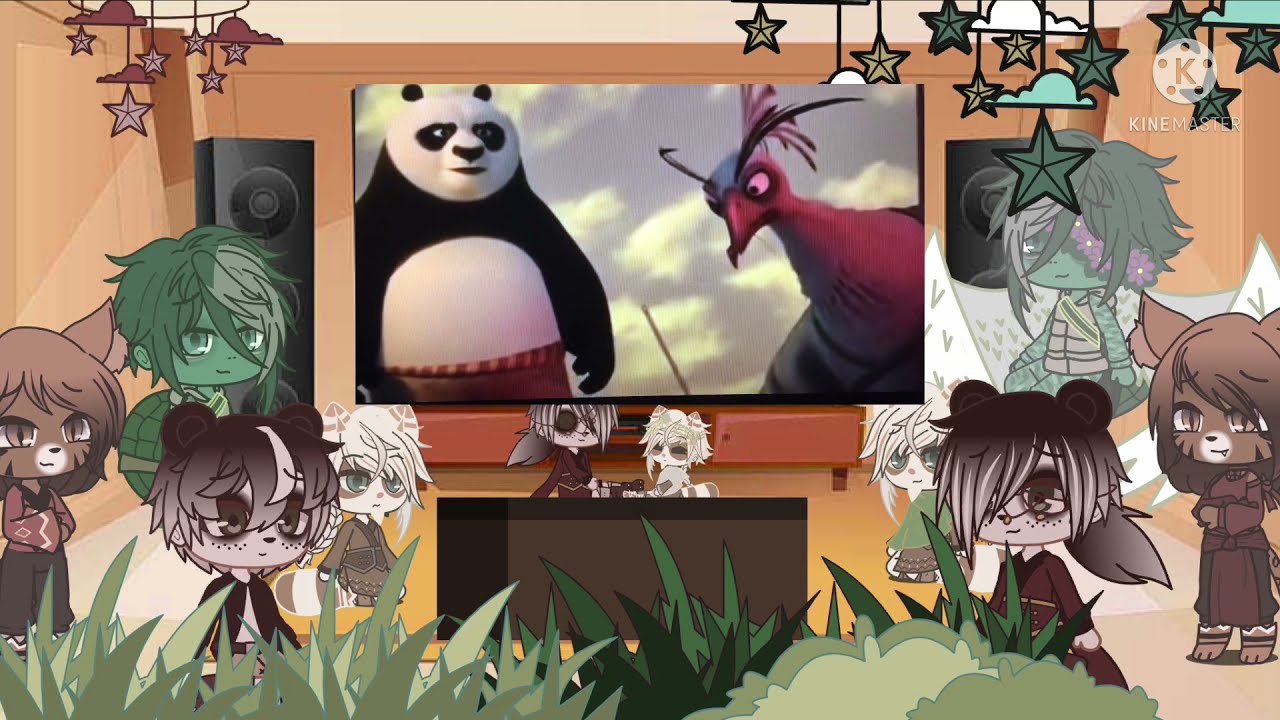 Gacha club kung fu panda past and present reacts to Lord Shen