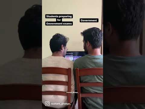 Students preparing for government exam Vs Government