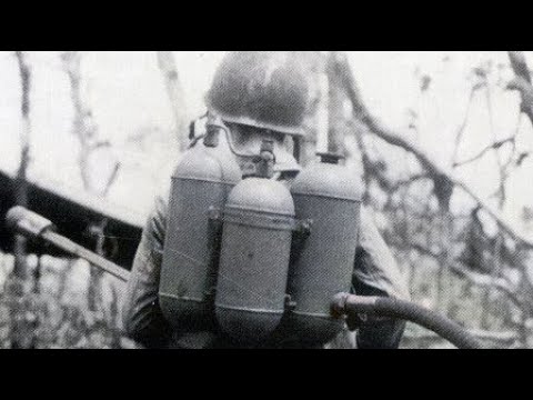 日本陸軍火炎放射器 一〇〇式火焔発射機 /Type 100 flamethrower - YouTube