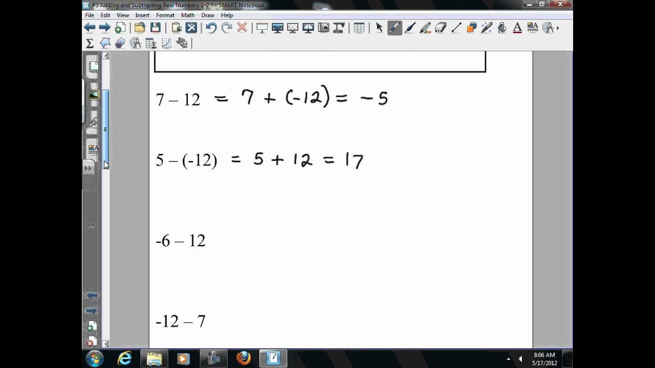 CCSS Adding and Subtracting Real Numbers