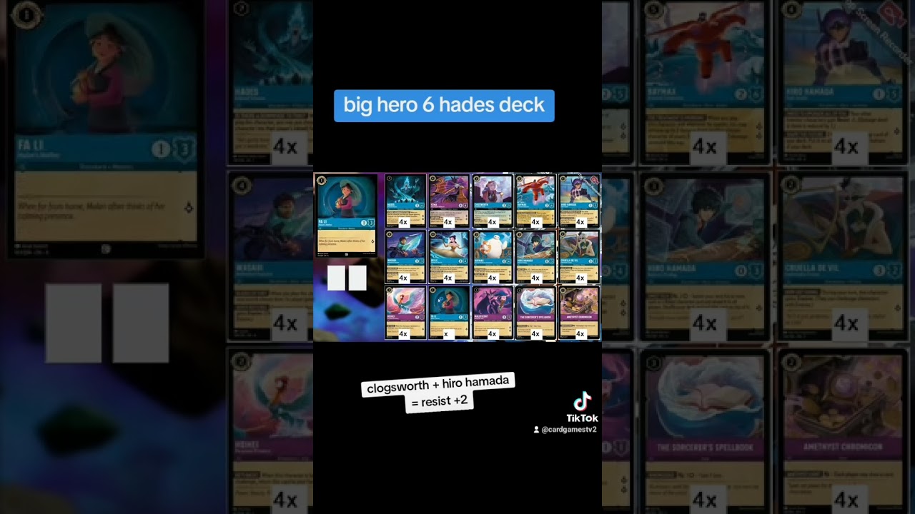 Lorcana TCG: Big Hero 6 Hades Deck List By Kung Fu 