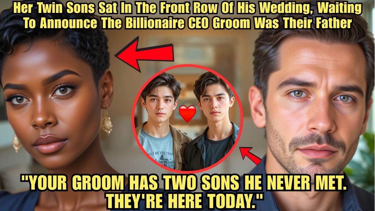 Her Twin Sons Sat In The Front Row Of His Wedding, Waiting To Announce The Billionaire CEO Groom Was