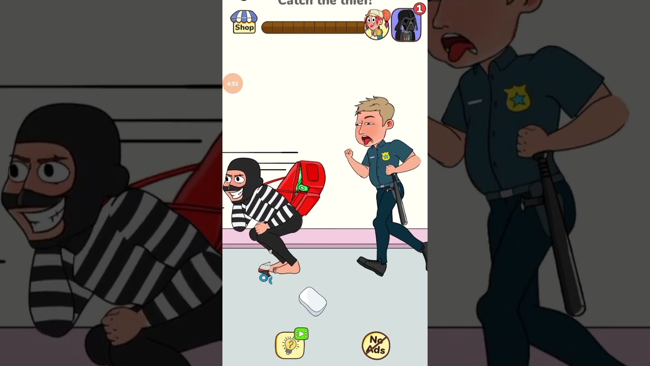 girl run 3D#2 catch the thief!