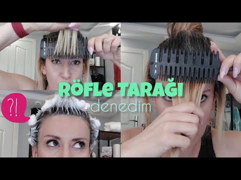 RÖFLE TARAĞI Denemesi🥳🥳🥳 //nerede olursan ol Sarı Saç mümkün😄// [Saçlarımın Önlerine Paket Attım]