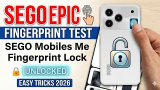 SEGO EPIC Fingerprint Lock Settings || How To Enable Fingerprint Lock Settings  screenshot 3