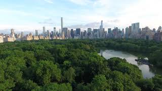 Aerial Drone Central Park || Manhattan NY Slow Zoom In