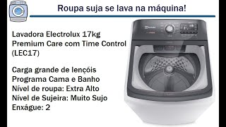 Máquina de Lavar 17kg com Cesto Inox Jeteclean e Time Control LEC17  Electrolux - Shop Coopera