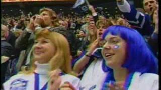 Cory Cross scores in overtime to beat Ottawa - 2001 playoffs