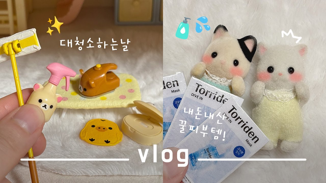 인형계 브이로그🧽 대청소 하는 날, 지구별 남매 여름철 피부 케어 공개! | 실바니안 패밀리