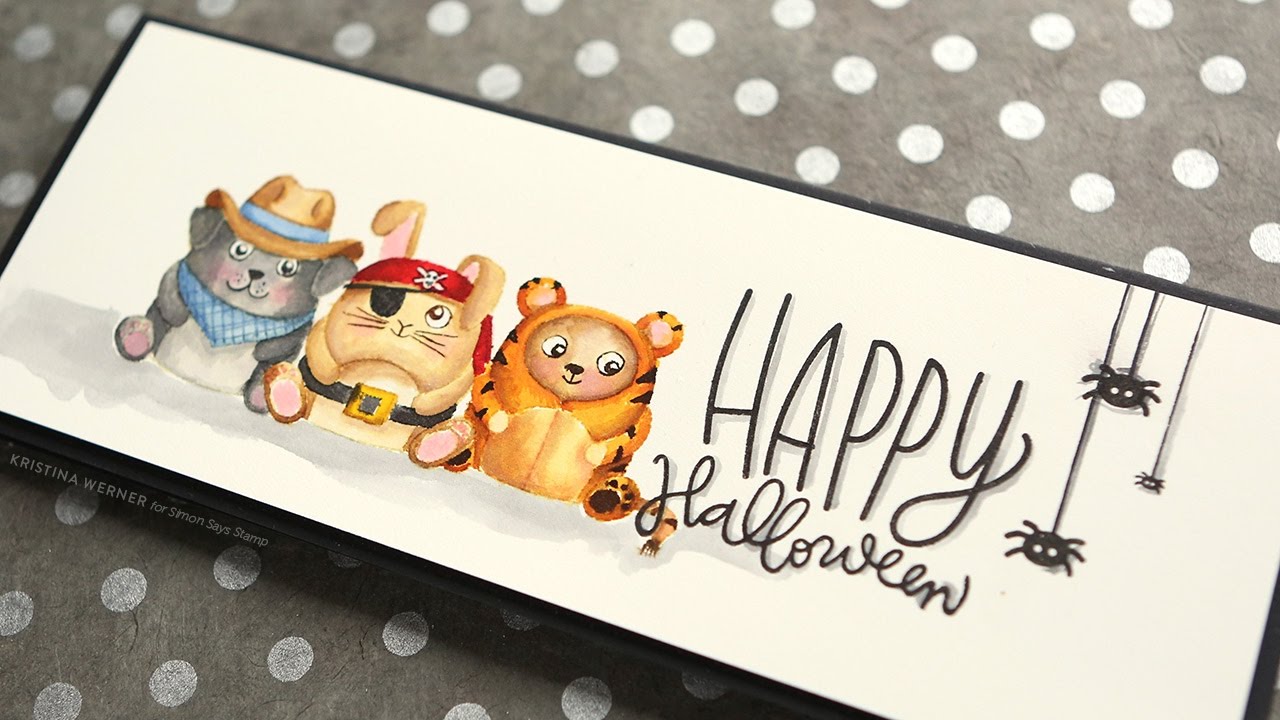 No-Line Watercoloring with Distress Inks (Critter Costume Party) - YouTube