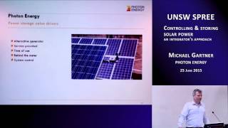 UNSW SPREE 201506-25 Michael Gartner - Controlling & storing solar power