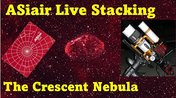 ASiair Plus Live Stacking. Crescent Nebula (Caldwell 27) with GT71 Telescope & ASI533MC Pro Camera