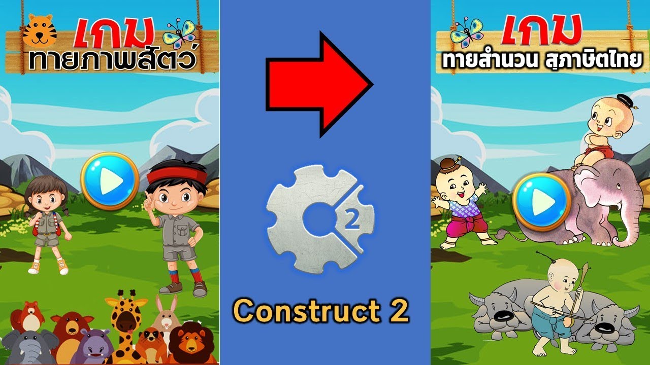 วิธีการแก้งานคนอื่นเป็นงานของเราในโปรแแกรม Construct 2