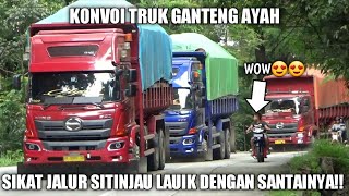 Konvoi Dumptruck Ganteng Ayah Jajal Jalur Sitinjau Lauik Dengan Santainya!!