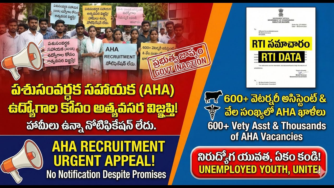 ఆలస్యమవుతున్న కల ఏపీ పశుసంవర్ధక ఉద్యోగాలు 2026, AP Animal Husbandry Assistant Job Notification 2026.