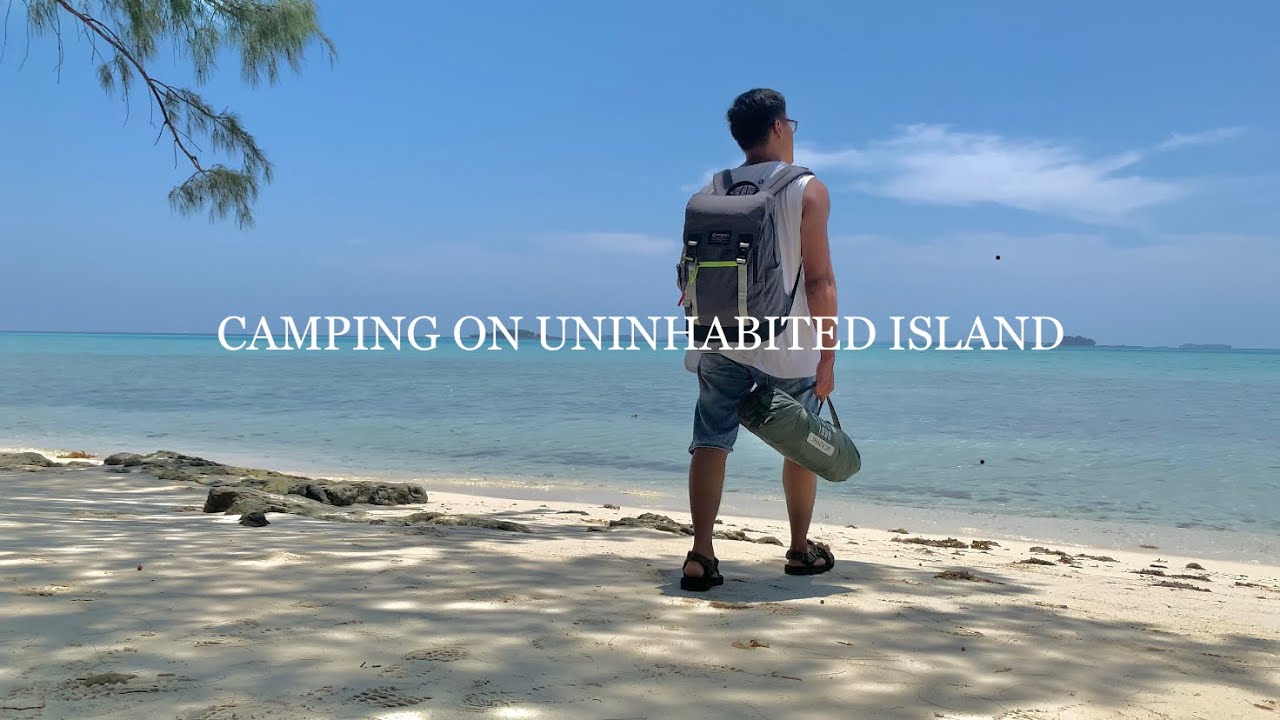 Solo Camping on Uninhabited Island | Semak Daun Island | Nature Sounds | ASMR