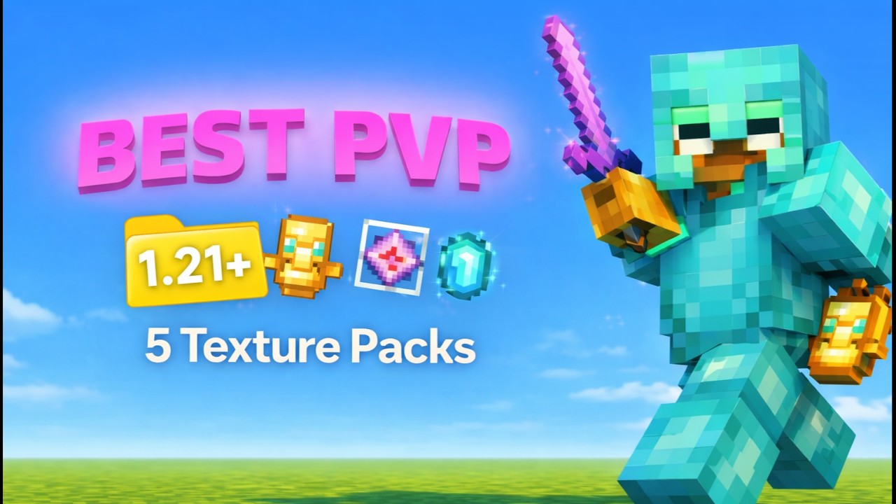 TOP 5 Best SMP and PVP Texture Packs 1.21+ (FPS Boost)