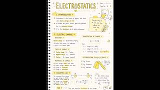 Electrostatics Notes for NEET & JEE | Class 12 Physics Handwritten Notes ✨📚