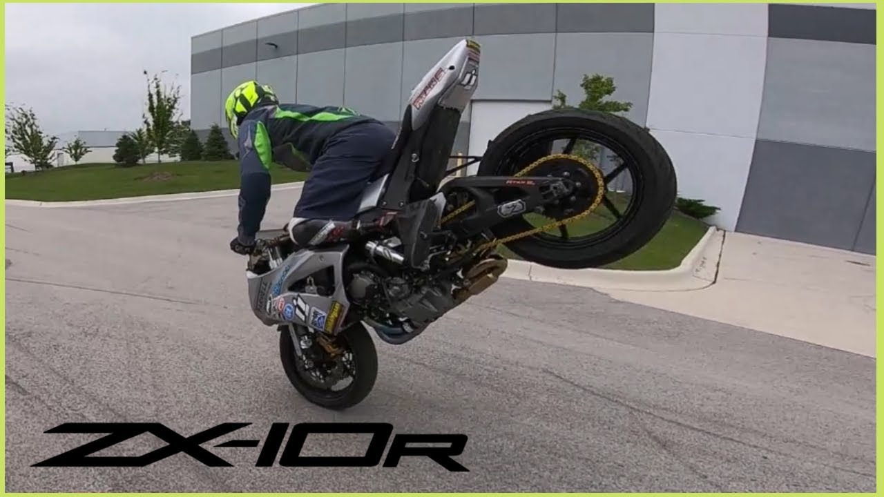 Zx10r Stoppie Bike for ONE LEG Stunt Rider! - (Ryan S) - YouTube