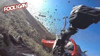 Crashing Over A Triple Tabletop Crf450 Motocross