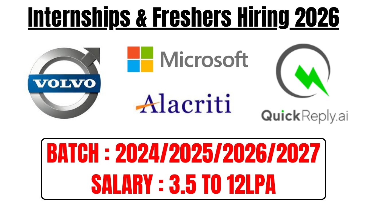 Hiring Fresher Jobs 2026 | Microsoft Internship 2026 Tamil | Latest IT Jobs Tamil 2026 | Off Campus