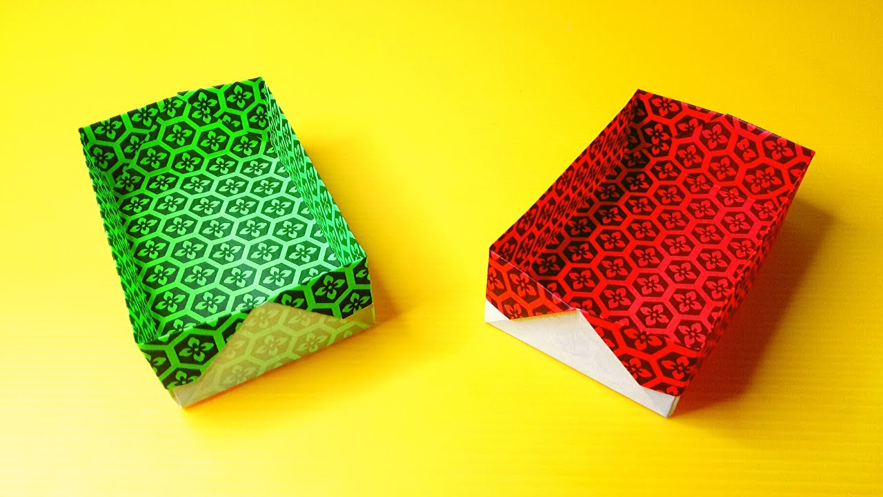 Cara Membuat Kotak  Dari Kertas Origami  Dengan Variasi 