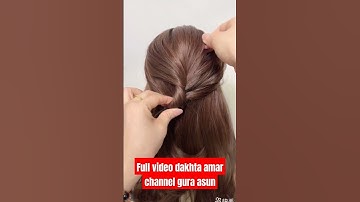 easy weeding hairstyles at home .easy stylish messy bun . #hairstyle #hair #hairtutorial #trending