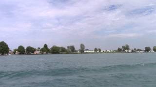 Chasing a cabin cruiser. North Channel St. Clair River.
