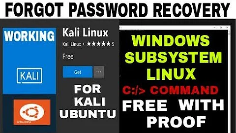 windows subsystem Linux password reset