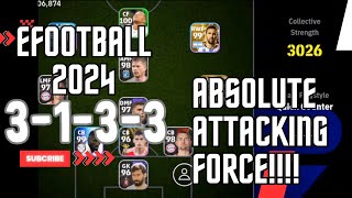 3-1-3-3 formation is ABSOLUTE BEAST!!!!!🔥🔝 | eFootball 2024 mobile