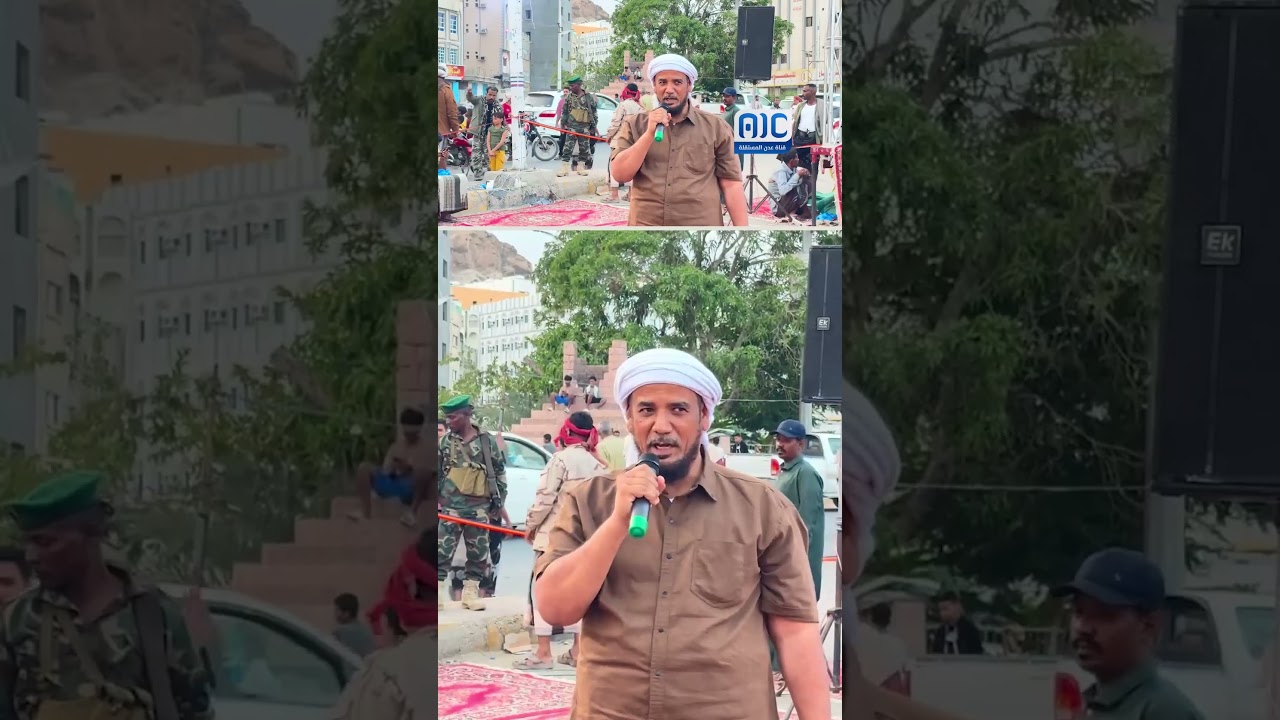 "وفود كبيرة تتوافد إلى مخيم الاعتصام المفتوح بساحة 'القرار قرارنا' بالمكلا"